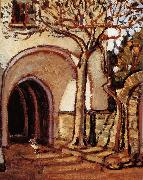 Grant Wood The Courtyard of Italy oil painting artist